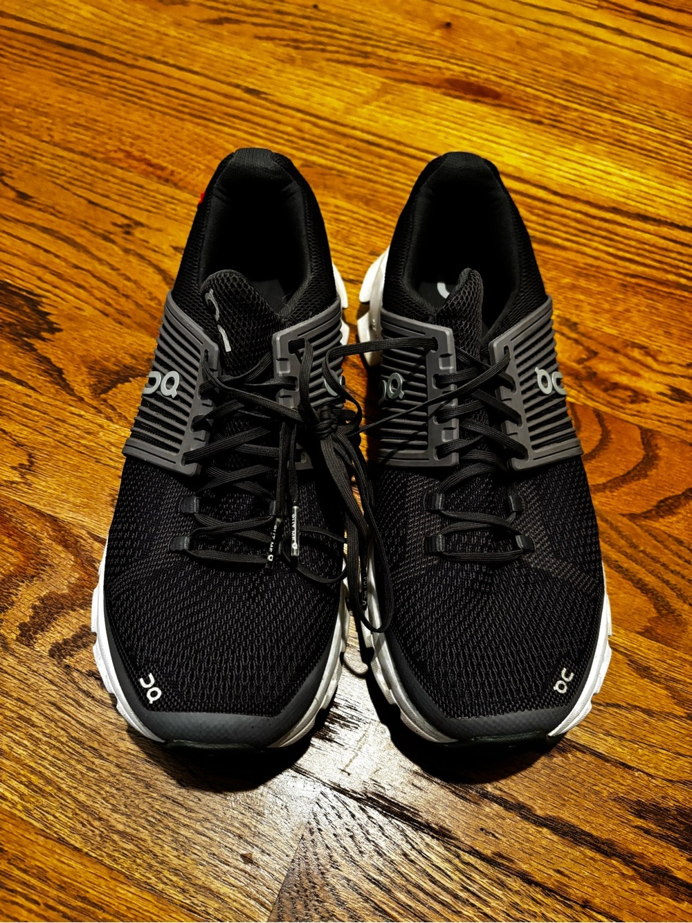 On Running Black and White Women's Athletic Running Shoes